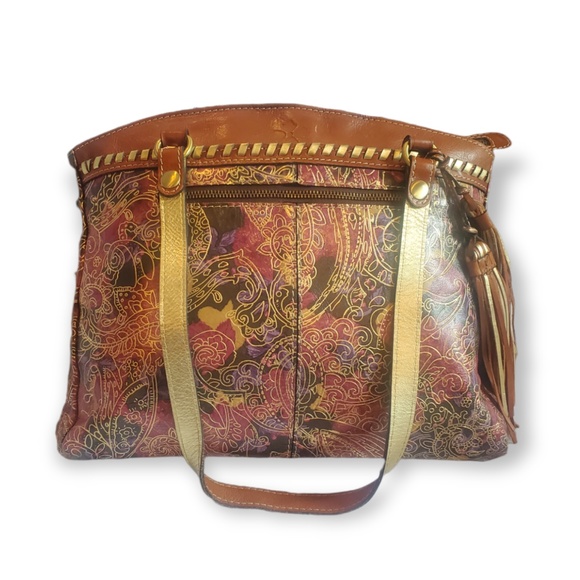 Patricia Nash Handbags - NWT Patricia Nash Genuine Leather Gold and Paisley Handbag Tote